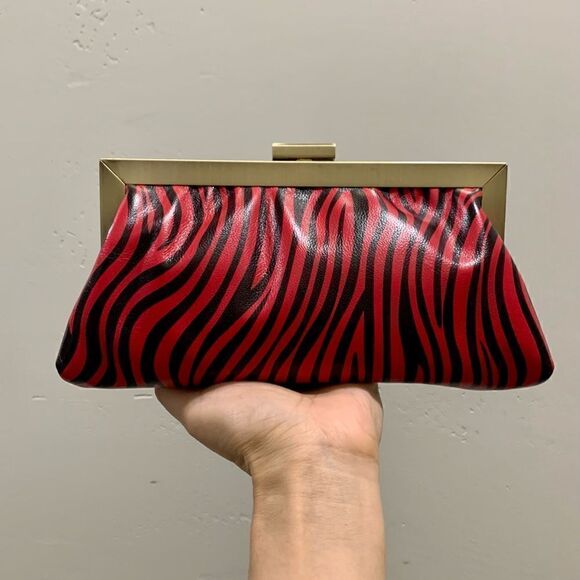 Handmade Genuine Leather Push-lock Clutch/Crossbody/Evening Bag - Picture 1 of 12